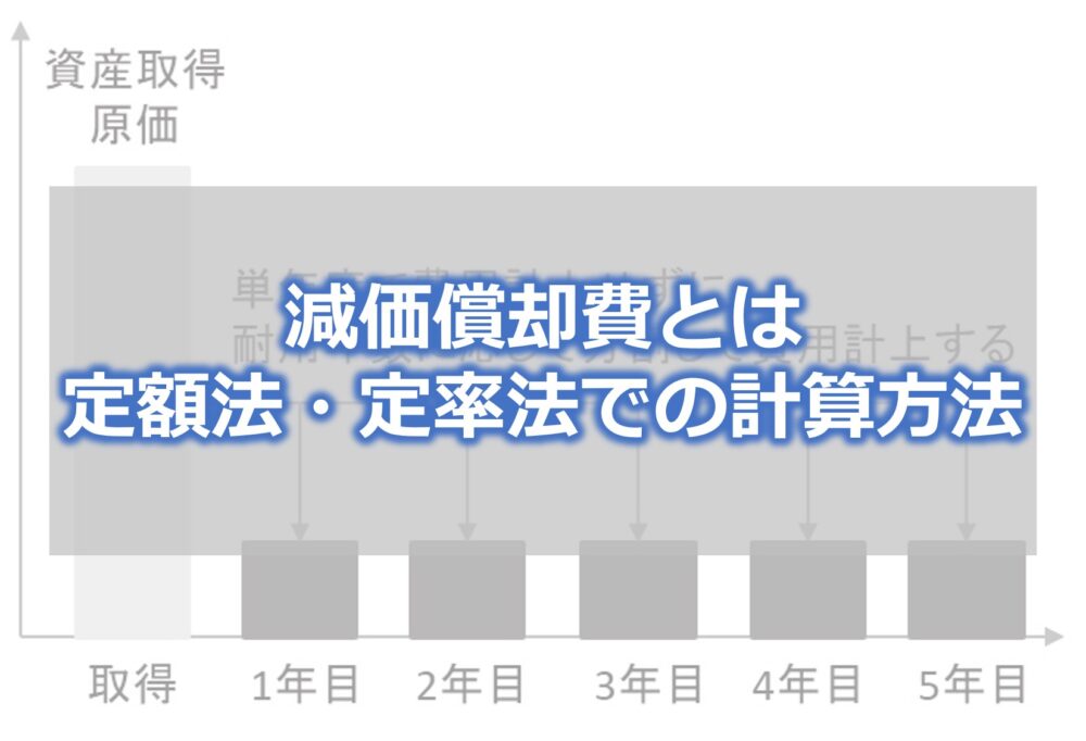 減価償却費とは【定額法・定率法での計算方法】