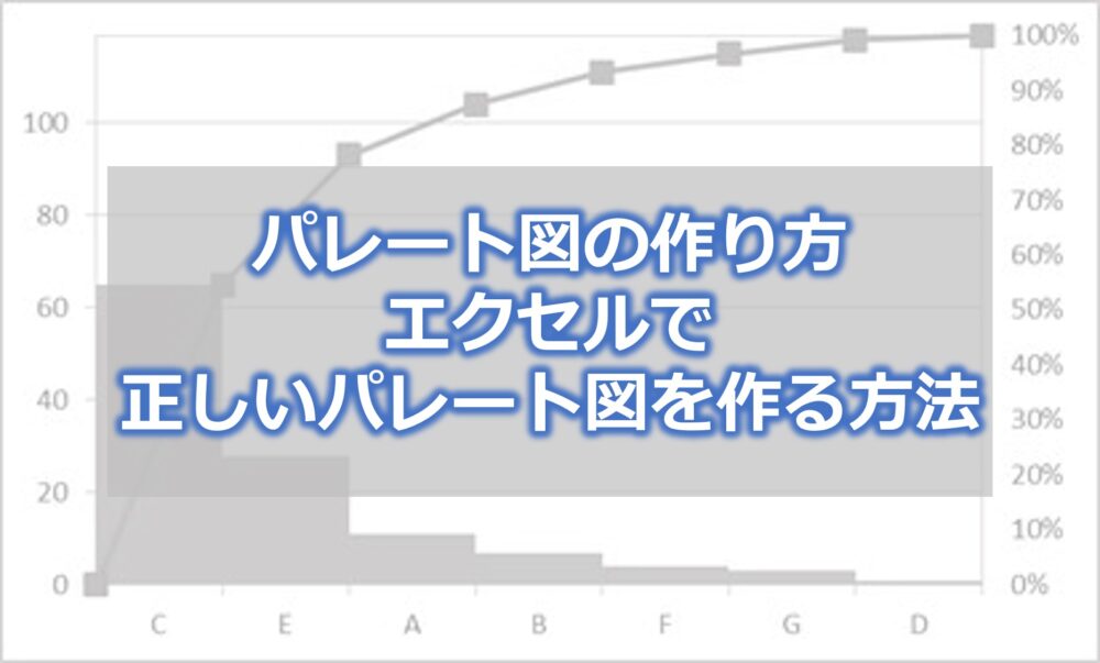 パレート図の作り方【エクセルで正しいパレート図を作る方法】