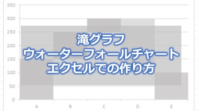 滝グラフ（ウォーターフォールチャート）エクセルでの作り方