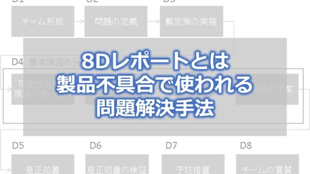 8Dレポートとは　製品不具合で使われる問題解決手法