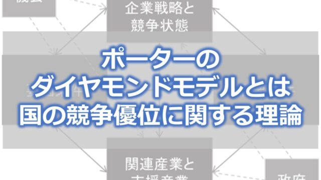 ポーターのダイヤモンドモデルとは【国の競争優位に関する理論】