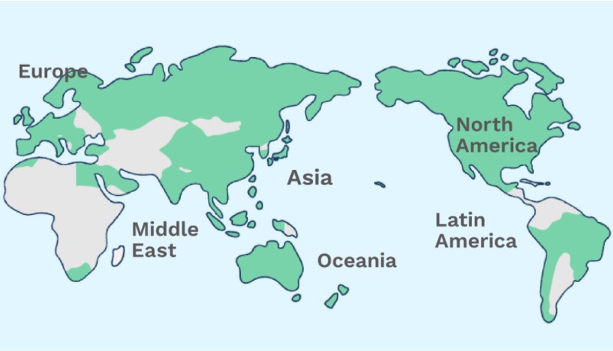 ahamoが対応する国と地域