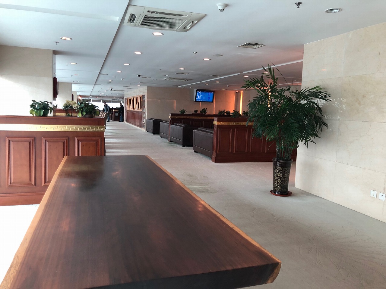 大連空港国際線ターミナル VIPラウンジ内の様子